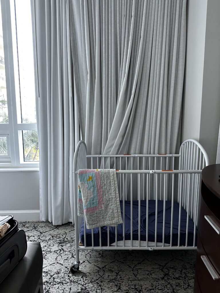 best family resort in Palm Beach-crib provided in resort room
