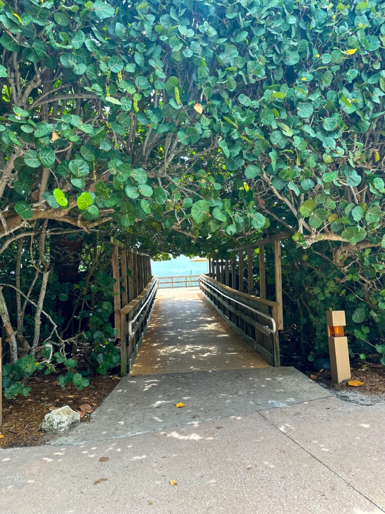 beach access tunnel at Disneys Vero Beach resort 